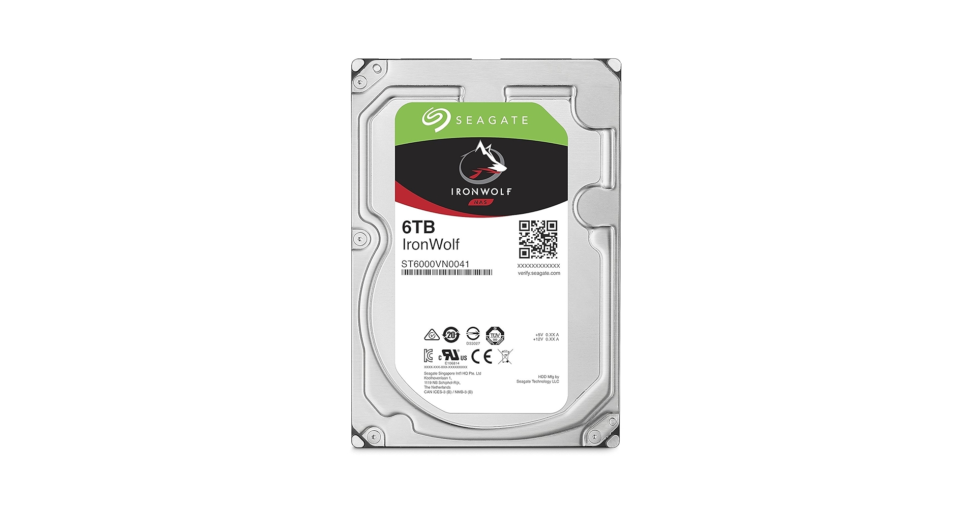【Seagate】6TB HDD Ironwolf (ST6000VN41) Seagate IronWolf 6TB NAS Hard Drive 7200 RPM 3.5